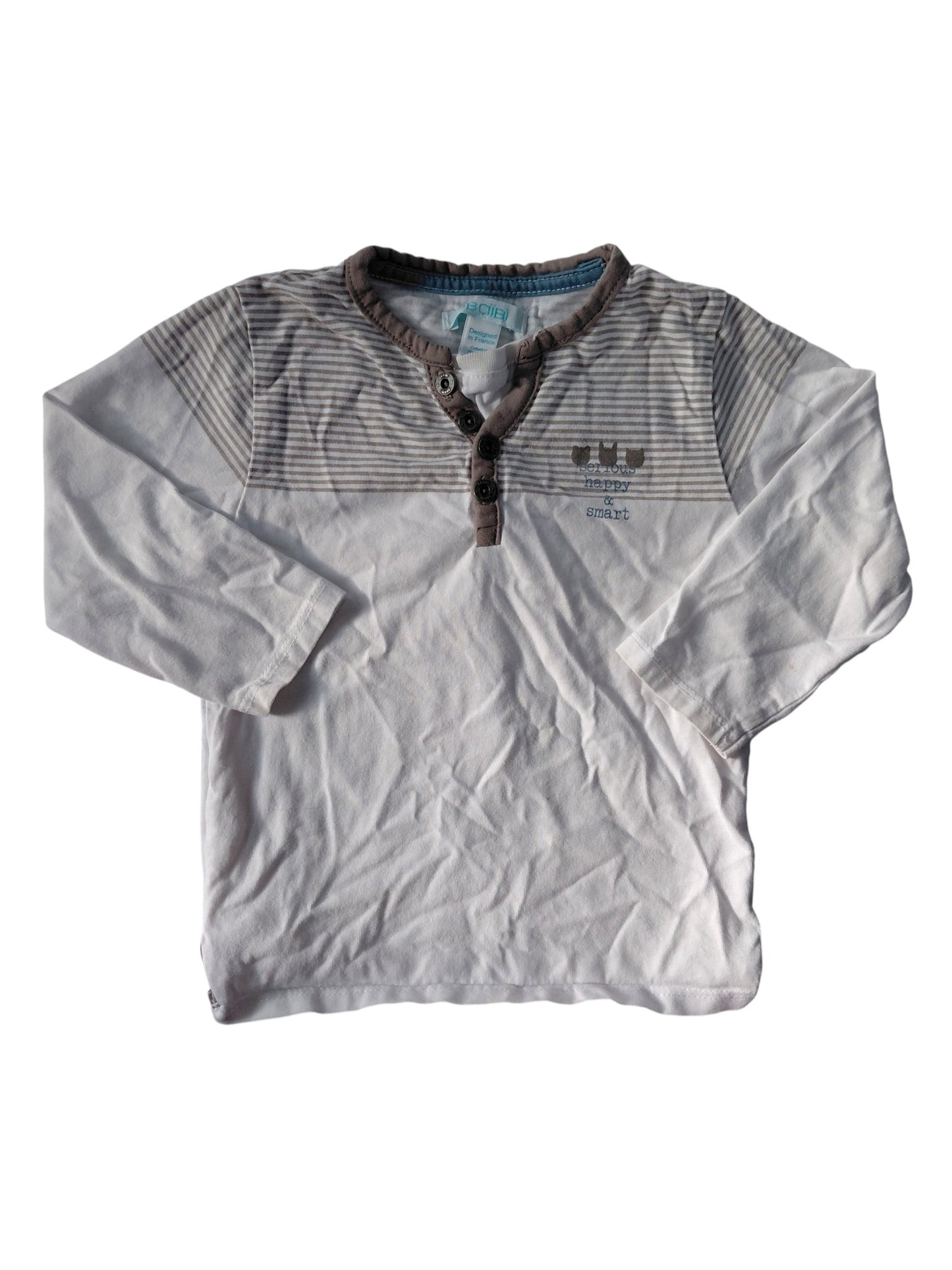 Chandail à manches longues - Obaïbi - 18 Mois * Petit point gris