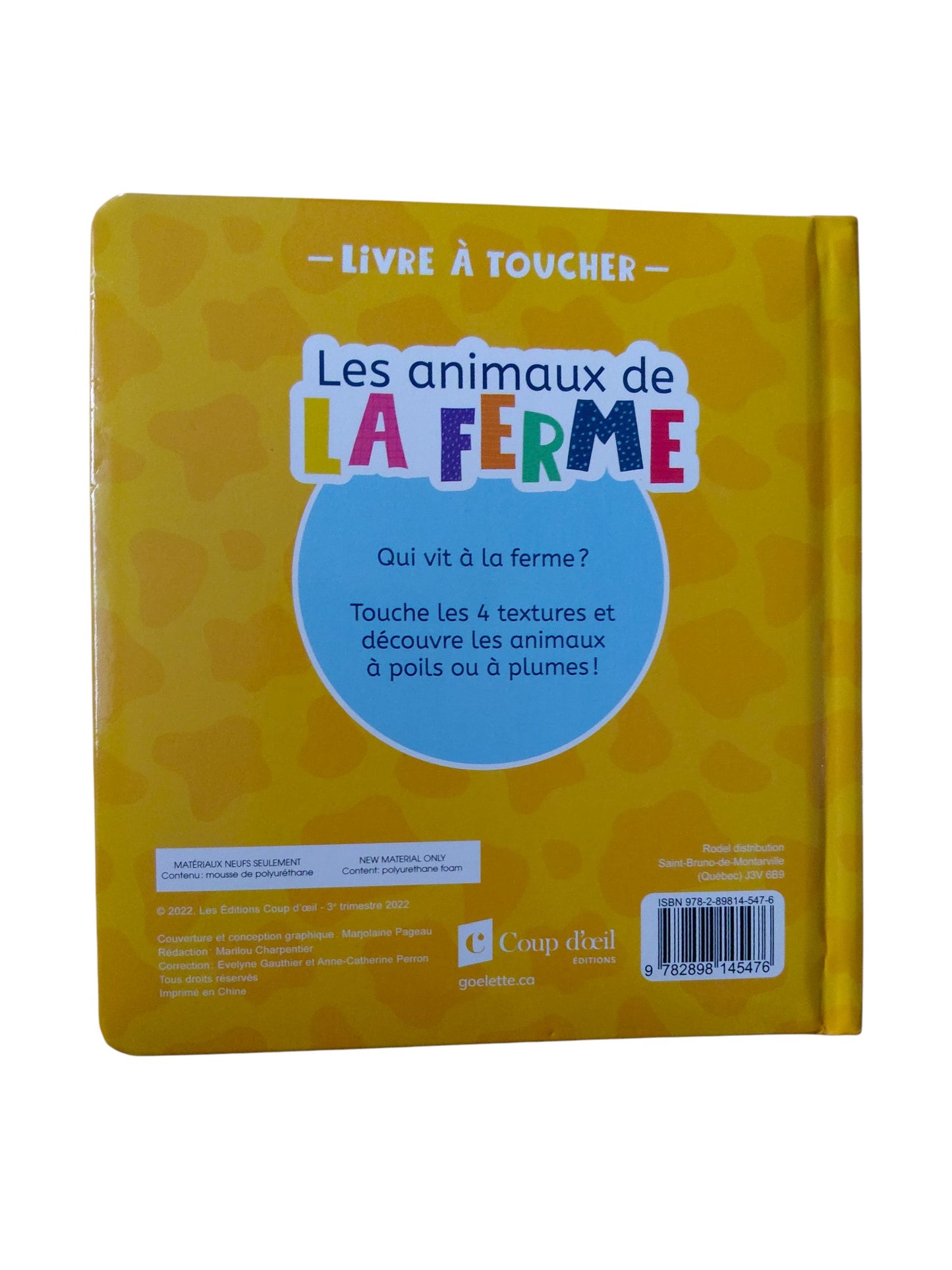 Livre à toucher – Les animaux de la ferme