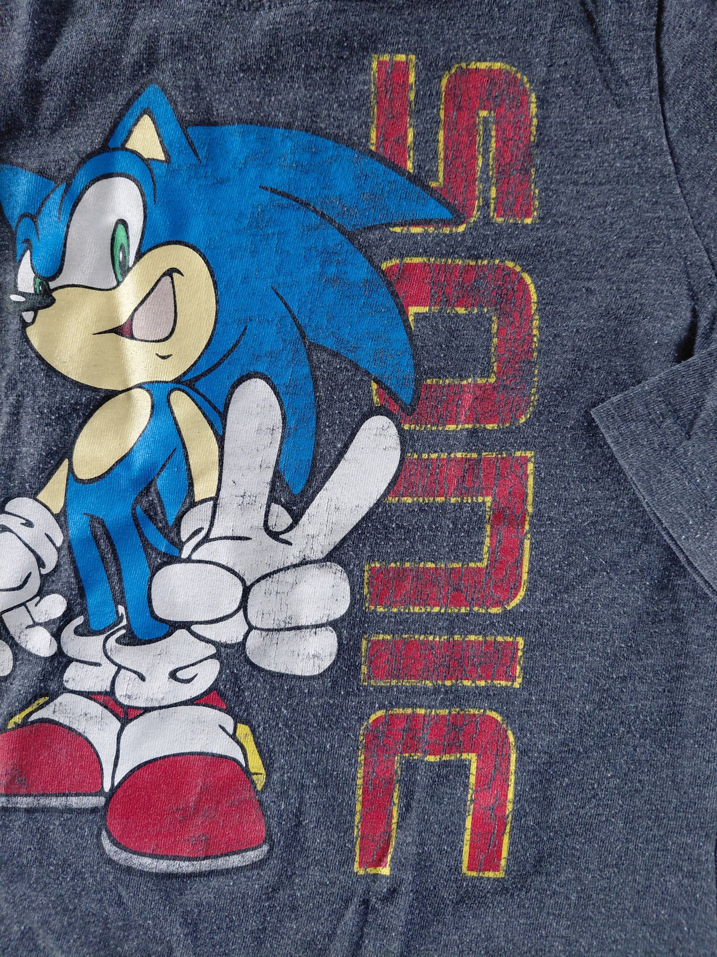 Chandail à manches longues - Sonic - 3 ans *dessin craquelé
