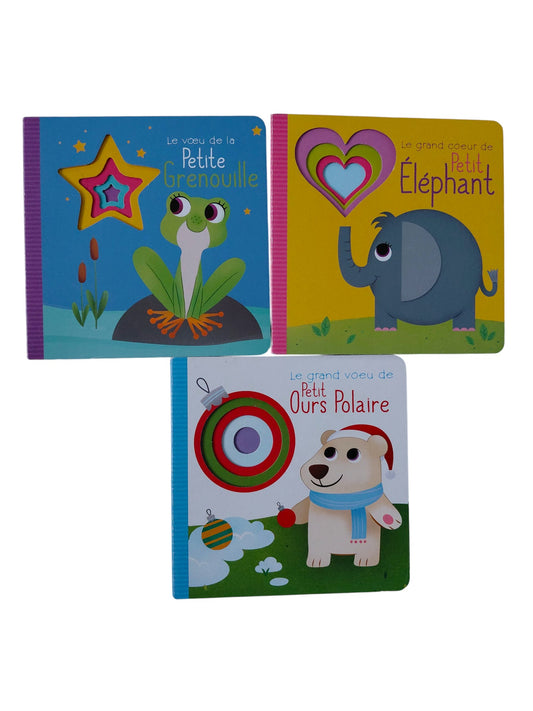 Lot de 3 livres à fenêtres