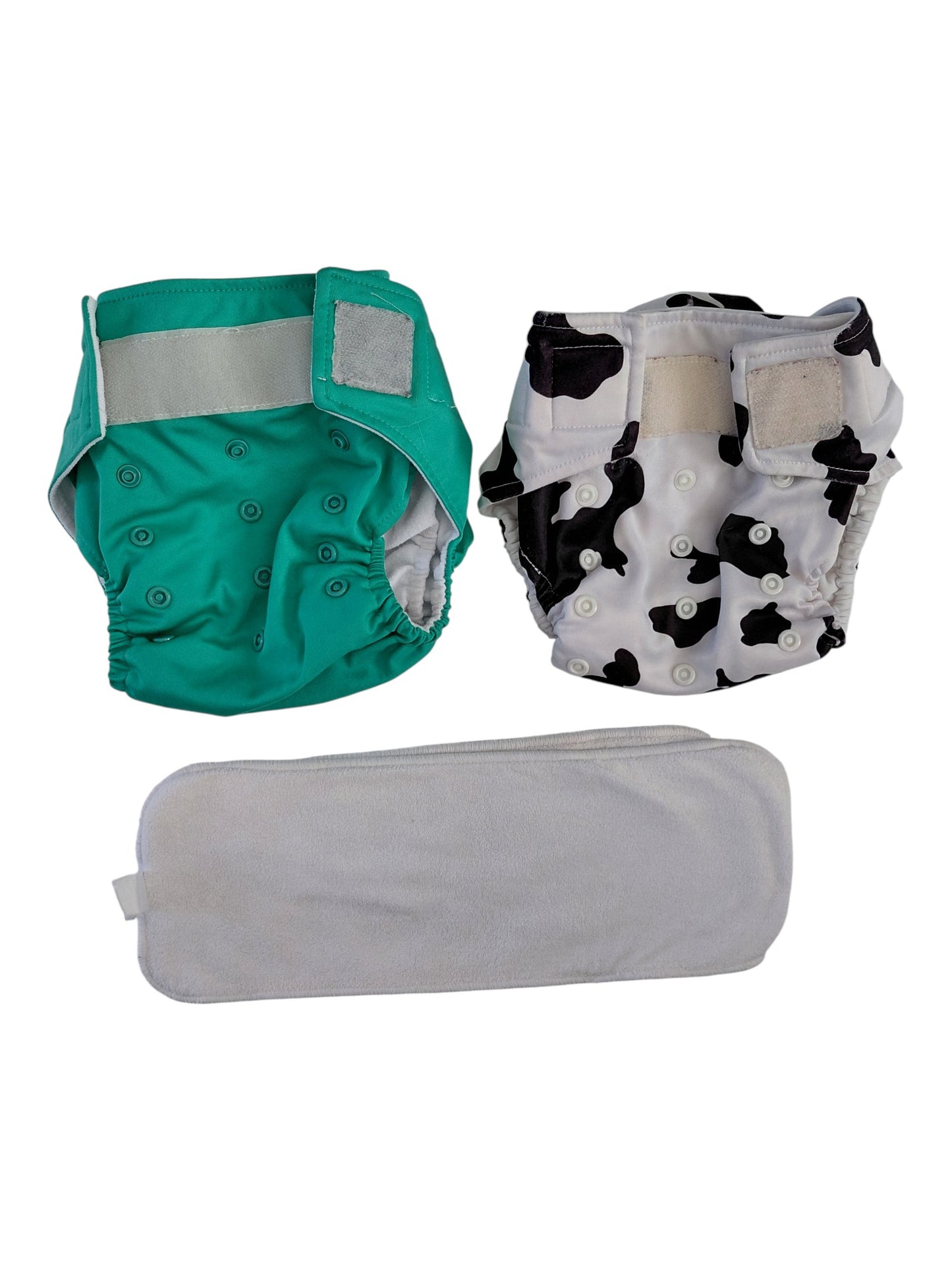 Duo de couches lavables - La petite ourse - Vert/Vache
