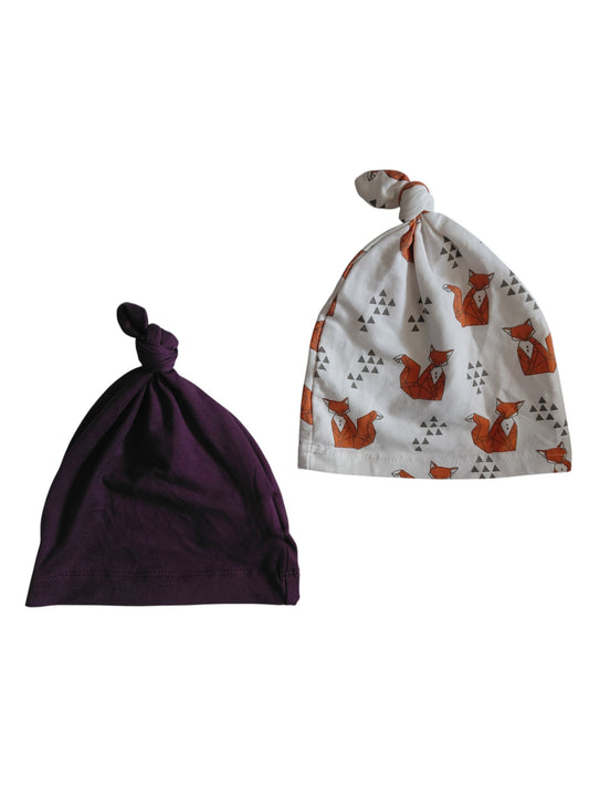 Duo de bonnets - Inconnue et Z/C - 6-12 Mois
