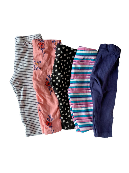 Lot de leggings (5) - Variées - 3-6 mois