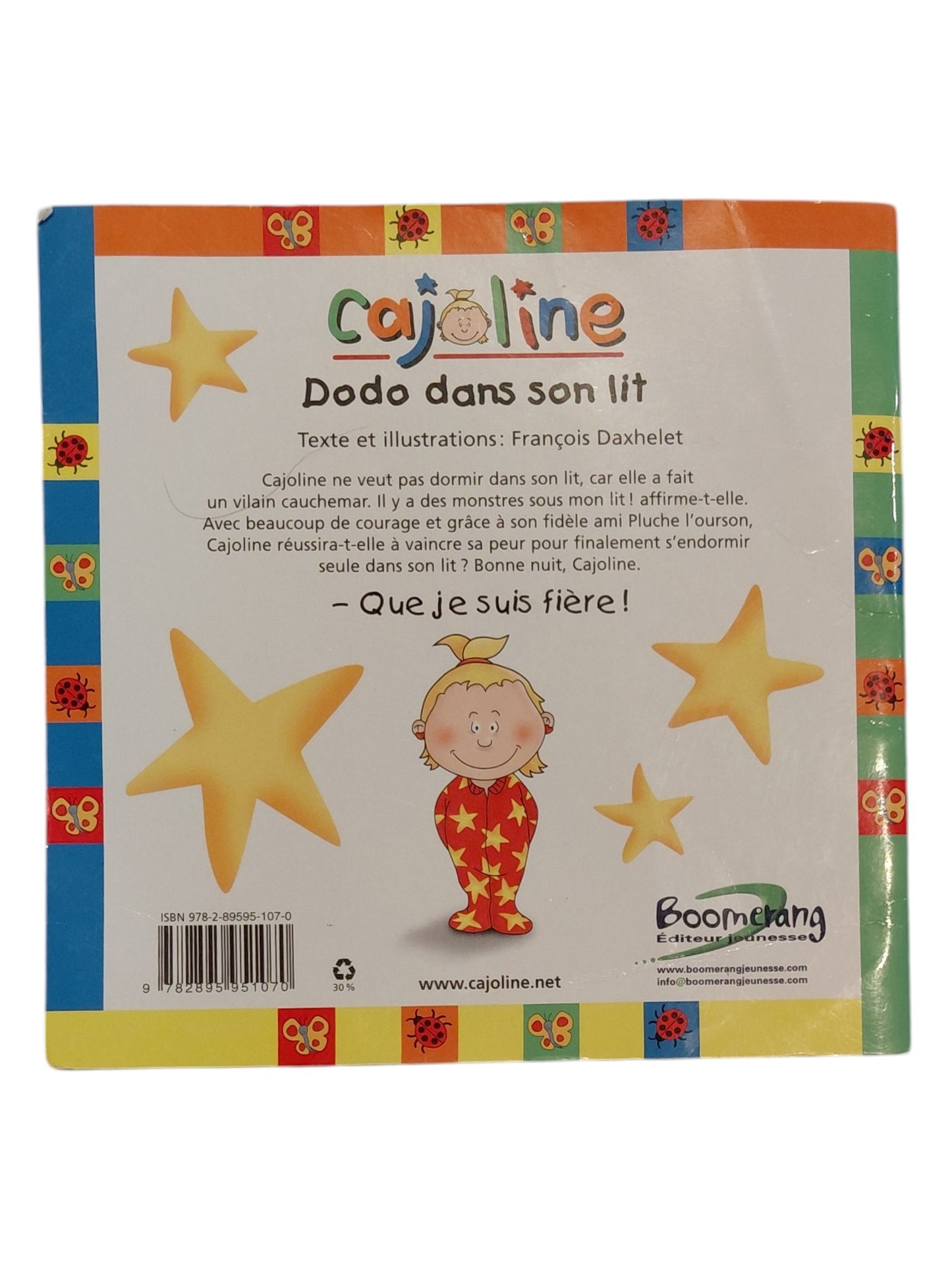 Cajoline : Dodo dans son lit