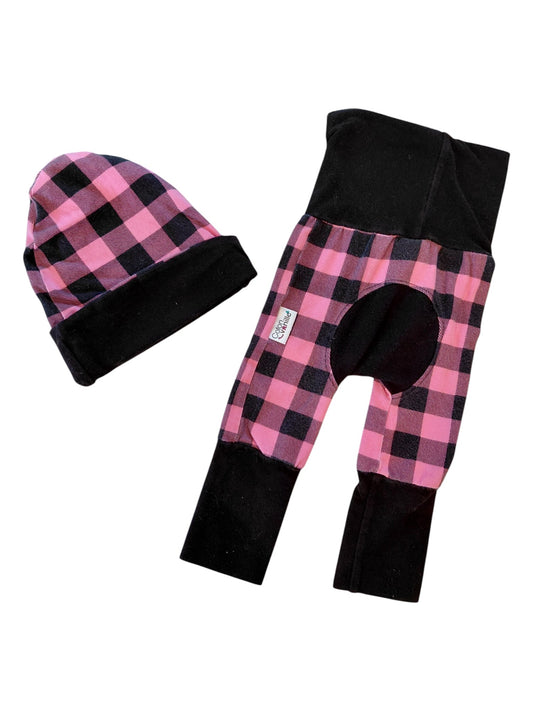 Duo pantalon évolutif et tuque - Coton Vanille - 0-6 mois