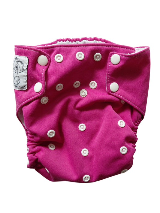 Couche lavable - Bic et Biquette - Rose foncé