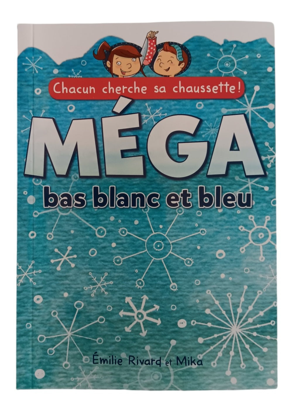 Chacun cherche sa chaussette ! Méga bas blanc et bleu