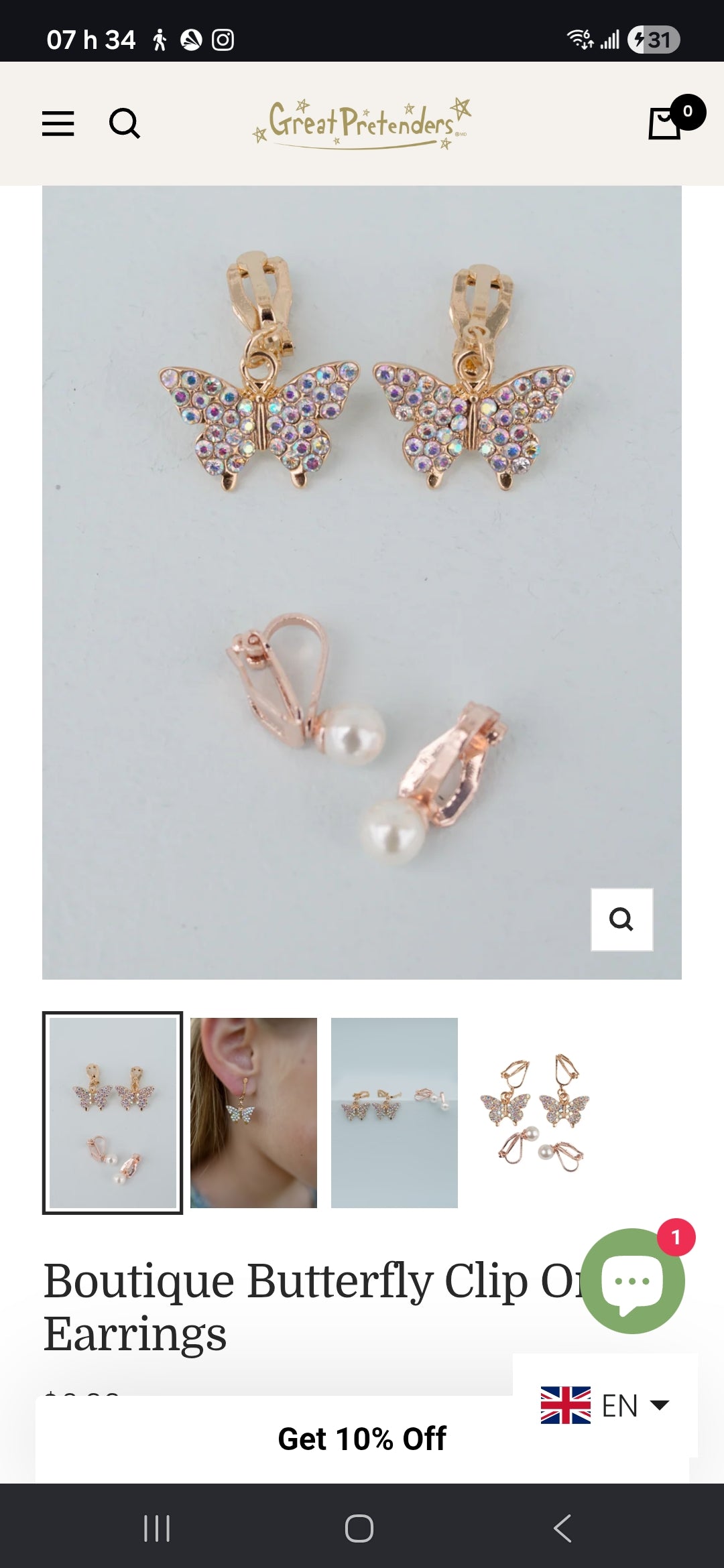 Boucles d'oreilles (2 paires)