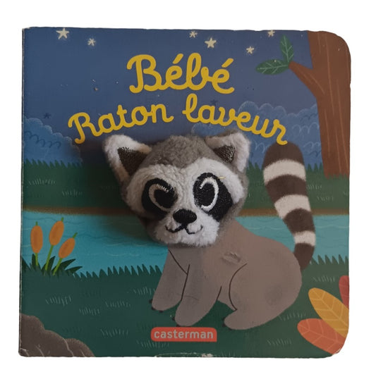 Bébé Raton laveur - Livre marionnette