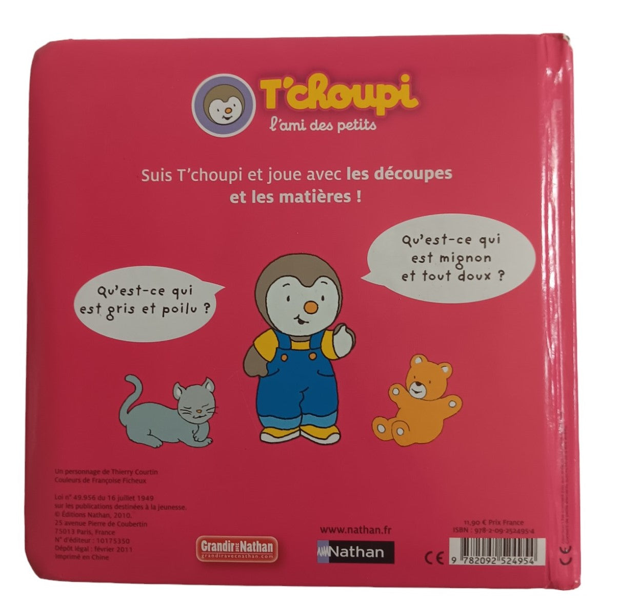 Le livre à toucher de T'choupi